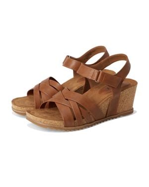 Söfft Eurosoft By Tate Sandals Leather Wedge Heel Hawk2984 - Brown