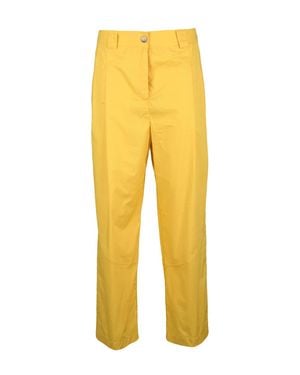 Vicario Cinque Cropped Straight-Leg Cotton Pants - Yellow