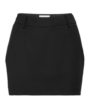 Philipp Plein Wool Mini Skirt Strass - Black