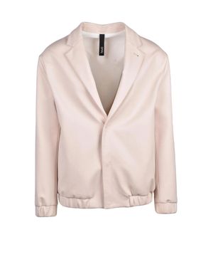 Hevò Cream Calamarena Tailored Viscose-Blend Coat - Pink
