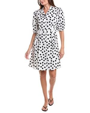 Joseph Ribkoff Short Sleeve Mini Shirtdress - White
