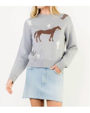 Thml Horse And Star Knit Sweater - Blue