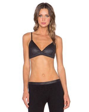 Monrow Perforated Bra - Black