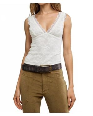 Free People Loved You First Lace Cami Tea Top - White