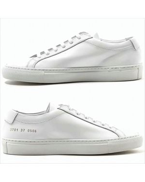 Common Projects Cowhide Sneakers With Minimalist Design - White