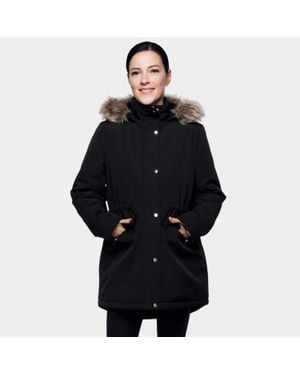 Rokka&Rolla Mini Fur Lined Parka Coat - Black