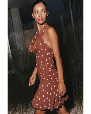 Maeve Halter Mini Dress - Brown