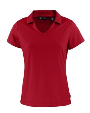 Cutter & Buck Daybreak Eco Recycled V-Neck Polo - Red