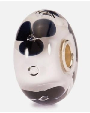 Trollbeads Fashion Flower Glass Bead Charm - Gray