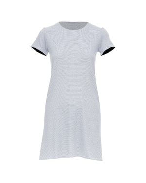 The Row Striped Cap Sleeve Tshirt Dress - White