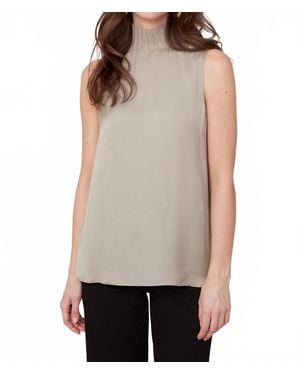 Renuar Mock Neck Sleeveless Top - Gray