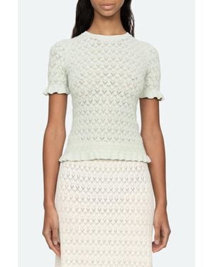 Sea Rue Short Sleeve Sweater - White