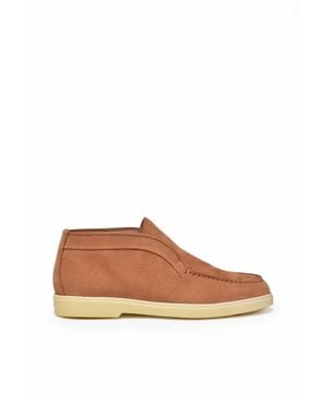 Santoni Suede Ankle Boot - Brown