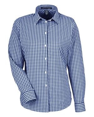 Devon & Jones Crownlux Performance Gingham Dress Shirt - Blue
