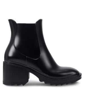 INC Eadin Waterproof Block Heel Rain Boots - Black