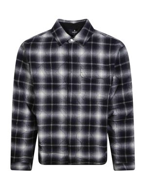Represent Logo Mini Quilted Shirt For - Gray