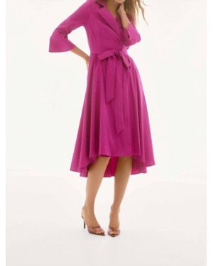 Joseph Ribkoff Wrap Dress With Bow - Pink