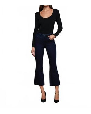 L'Agence Kendra Cropped Flare Jean - Blue