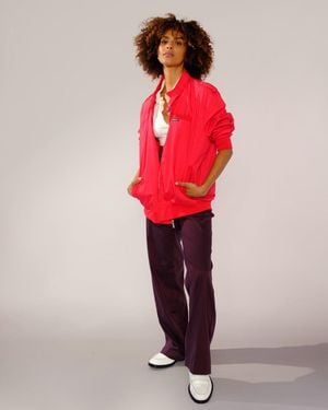 Members Only Classic Iconic Racer Oversized Jacket - Red