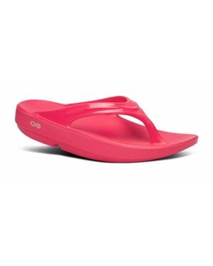OOFOS Oomega Oolala Thong Sandals - Black