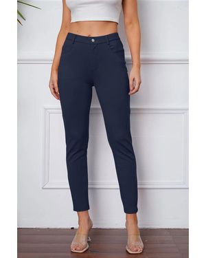 TRUEDAMES Stretchystitch Pants By Basic Bae - Blue