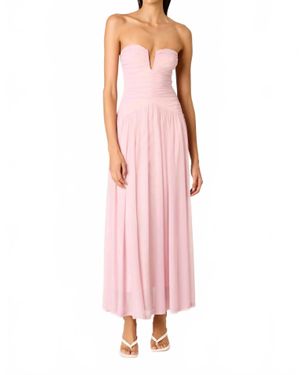 Nia Beverly Strapless Maxi Dress - Pink