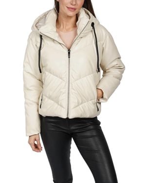 Love Token Sami Puffer Faux Leather Jacket - Natural