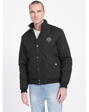 Guess Tosh Hidden Hooded Jacket - Black
