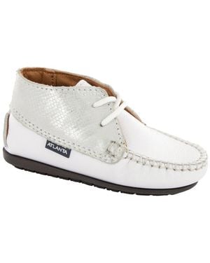 ATLANTA MOCASSIN Leather Boot - White