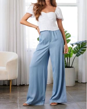 Bishop + Young Summer Royale Marbella Wide Leg Pant - Blue