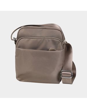 Fashnzfab Compact Solid Multi Pocket Crossbody Bag - Gray