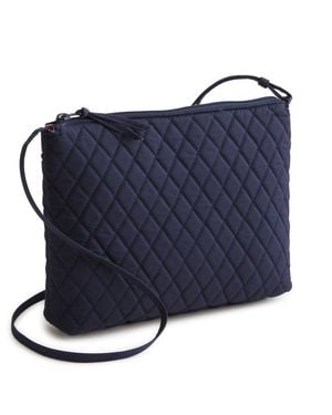 Vera Bradley Outlet Cotton Large Hipster Crossbody Bag - Blue