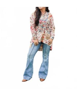 Layerz Clothing Nina Long Sleeve Top - Blue