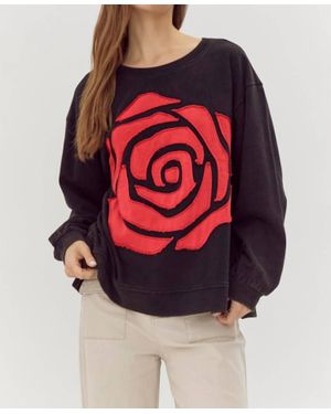 Jodifil Flower Patch Sweatshirt - Red