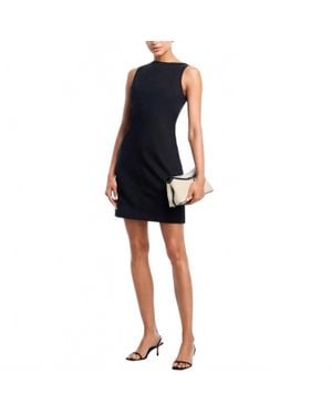 Theory Sleeveless Boat Neck Mini Dress - Blue