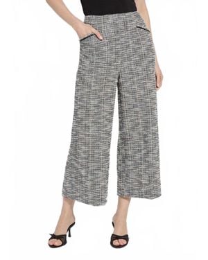 Lyssé Charlotte Ankle St Tweed Palazzo Pants - Gray