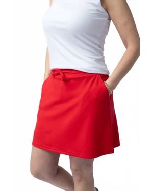 Michelle Mae Serena Luxe Skort - Red
