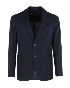 Circolo 1901 Premium Patch Pocket Button Cuffs Cotton-Blend Blazer - Blue
