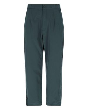 Goldwin Activewear Pants With Elasticized Waistband And Front Pleats - Blue