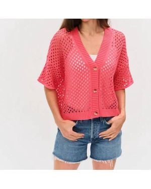 Six Fifty Dune Crochet Cardigan - Red
