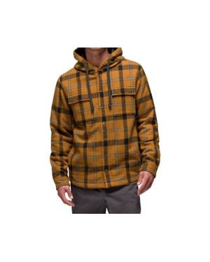 Prana Asgard Hooded Flannel Shirt - Brown