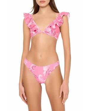MILLY Canopee Bikini Bottom - Pink