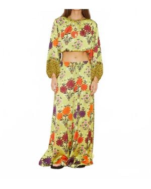 BOTEH Eden Wide Leg Pant - Yellow