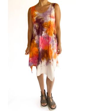 Cynthia Ashby Eden Sleeveless Midi Dress - Orange