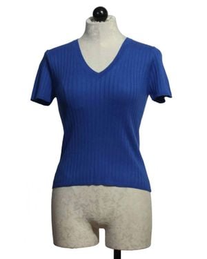 Colorush Barefoot Drift Rib V Tee - Blue