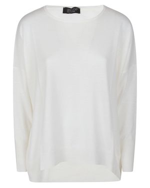 Aragona Round Neck Virgin Wool Sweater - White
