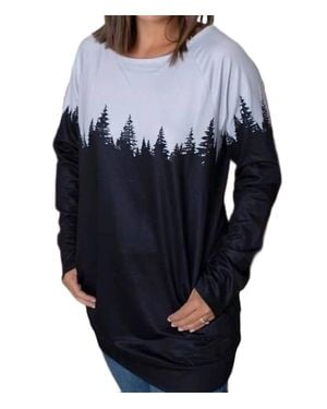 Shirley Stone Juniper Raglan Pocket Tunic - Blue
