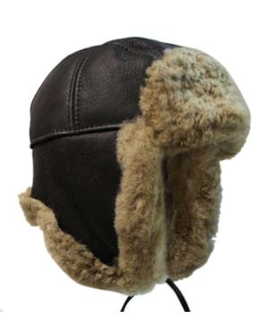 Infinity Leather Navigator Raf Trapper Hat - Green