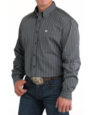 Cinch Striped Western Shirt - Gray