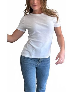 Michael Stars Mady High Crew Neck Tee - Blue